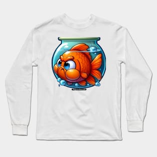 Angry Critters - Goldfish in a Bowl Long Sleeve T-Shirt